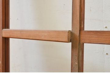 アンティーク建具　上げ下げ小窓付きガラス窓1枚(引き戸、ガラス戸)(R-071395)