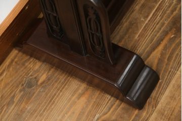 中古　超美品!!　最高級　伝統工芸品　大阪唐木指物　好斉作　蒔絵入り　漆塗り　中澤唐木　紫檀(シタン)材　和の空間を引き立てる輪島塗りの衝立て(仕切り、パーテーション、つい立て、衝い立て)(定価約200万円)(R-071411)
