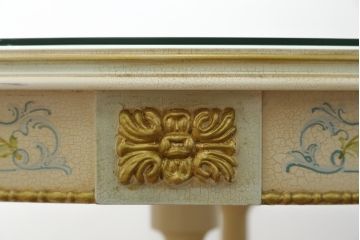  中古　イタリア高級家具　Mario Colciago&Figli(マリオ・コルチャゴ)　ロココ調　随所に施された装飾が豪華なダイニングテーブル(4人掛け、6人掛け、食卓)(定価約170万円)(R-071414)