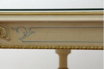  中古　イタリア高級家具　Mario Colciago&Figli(マリオ・コルチャゴ)　ロココ調　随所に施された装飾が豪華なダイニングテーブル(4人掛け、6人掛け、食卓)(定価約170万円)(R-071414)