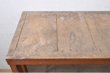 和製アンティーク　両面使い　レトロな雰囲気を醸し出すカウンターガラスケース(ショーケース、サイドボード、収納棚、陳列棚、飾り棚、店舗什器)(R-071443)