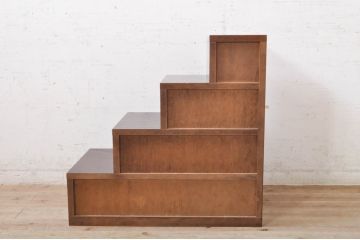 中古　美品!!　青木産業製　上質な和の雰囲気香る階段箪笥(江戸整理タンス、階段タンス、収納箪笥、和タンス、引き出し)(R-071449)