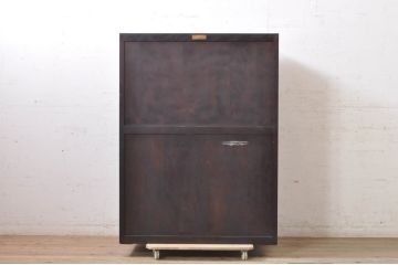 中古　松本民芸家具　D型整理タンス　和洋どちらにも馴染む上品な佇まいのチェスト(整理タンス、洋服タンス、引き出し)(定価約38万円)(R-071450)