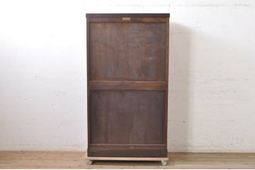 中古　美品　松本民芸家具　落ち着きのある洗練された佇まいが魅力のG-1型面取食器棚(カップボード、収納棚、戸棚、キャビネット、本箱)(定価約57万円)(R-071452)
