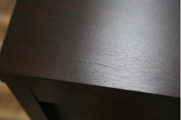 中古　美品!!　北海道民芸家具　落ち着いた深みのある色合いが美しいサイドボード(サイドキャビネット、戸棚、収納棚、リビングボード)(R-071453)