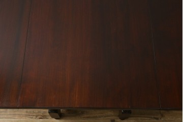 中古　松本民芸家具　M型バタフライ卓(角)　シックな色合いと凝った脚のデザインが魅力的なバタフライテーブル　定価約26万円　(R-071454)