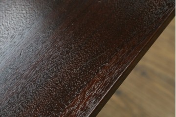 中古　松本民芸家具　M型バタフライ卓(角)　シックな色合いと凝った脚のデザインが魅力的なバタフライテーブル　定価約26万円　(R-071454)