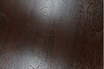中古　松本民芸家具　M型バタフライ卓(角)　シックな色合いと凝った脚のデザインが魅力的なバタフライテーブル　定価約26万円　(R-071454)