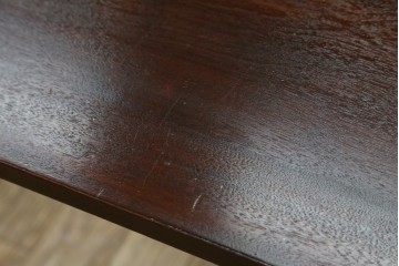 中古　松本民芸家具　M型バタフライ卓(角)　シックな色合いと凝った脚のデザインが魅力的なバタフライテーブル　定価約26万円　(R-071454)