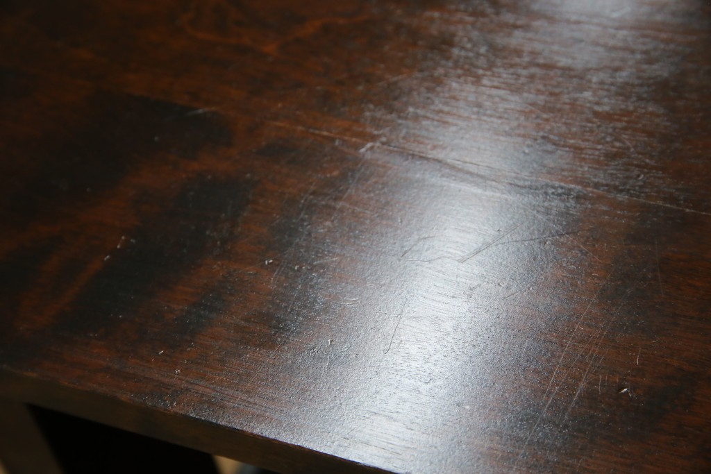 中古　北海道民芸家具　モダンな佇まいが魅力的な飾り棚　(R-071457)