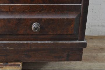 中古　北海道民芸家具　モダンな佇まいが魅力的な飾り棚(茶棚、茶タンス、収納棚、戸棚)(R-071457)