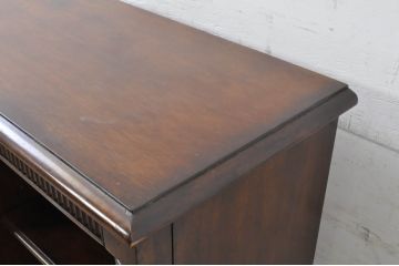 中古　希少モデル　DREXEL HERITAGE(ドレクセルヘリテイジ)　落ち着いた色味と抜群の収納力が魅力のオープンシェルフサイドボード(収納棚、飾り棚、サイドキャビネット)(R-071458)