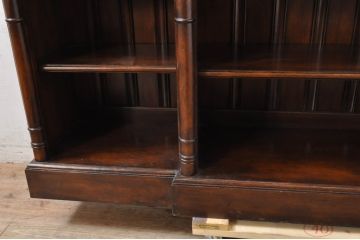 中古　希少モデル　DREXEL HERITAGE(ドレクセルヘリテイジ)　落ち着いた色味と抜群の収納力が魅力のオープンシェルフサイドボード(収納棚、飾り棚、サイドキャビネット)(R-071458)