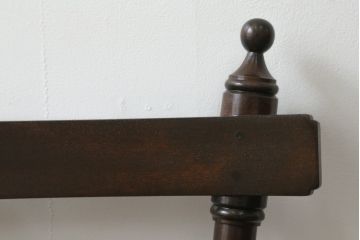 中古　松本民芸家具　凝った装飾が素敵な南京小椅子(板座チェア、イス、いす、ダイニングチェア)(R-071462)