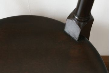中古　松本民芸家具　凝った装飾が素敵な南京小椅子(板座チェア、イス、いす、ダイニングチェア)(R-071462)