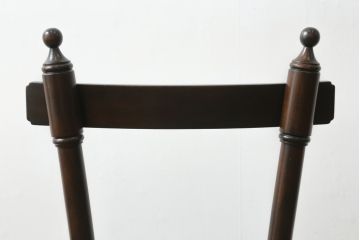 中古　松本民芸家具　凝った装飾が素敵な南京小椅子(板座チェア、イス、いす、ダイニングチェア)(R-071462)