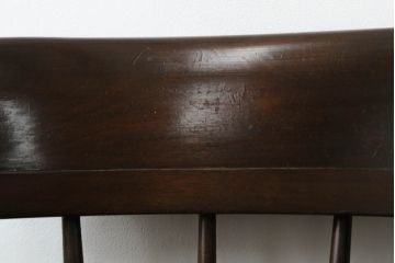 和製ビンテージ　松本民芸家具　#91型　落ち着きのある大人カフェ風インテリアが叶うキャプテンチェア2脚セット(アームチェア、板座チェア、椅子、ダイニングチェア、イス、ヴィンテージ)(定価2脚で約26万円)(R-071464)