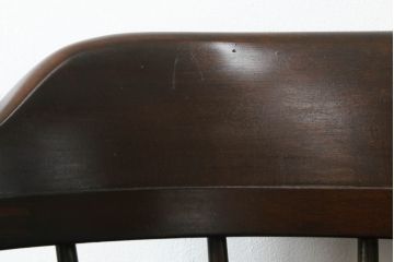 和製ビンテージ　松本民芸家具　#91型　落ち着きのある大人カフェ風インテリアが叶うキャプテンチェア2脚セット(アームチェア、板座チェア、椅子、ダイニングチェア、イス、ヴィンテージ)(定価2脚で約26万円)(R-071464)
