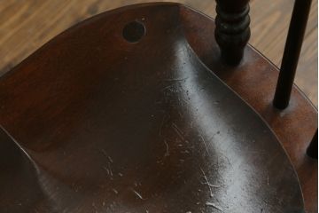 和製ビンテージ　松本民芸家具　#91型　落ち着きのある大人カフェ風インテリアが叶うキャプテンチェア2脚セット(アームチェア、板座チェア、椅子、ダイニングチェア、イス、ヴィンテージ)(定価2脚で約26万円)(R-071464)