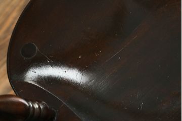 和製ビンテージ　松本民芸家具　#91型　落ち着きのある大人カフェ風インテリアが叶うキャプテンチェア2脚セット(アームチェア、板座チェア、椅子、ダイニングチェア、イス、ヴィンテージ)(定価2脚で約26万円)(R-071464)