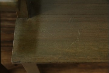 和製アンティーク　タモ材　ラワン材　ノスタルジックな雰囲気漂う古い教会のアームチェア2脚セット　(R-071466)