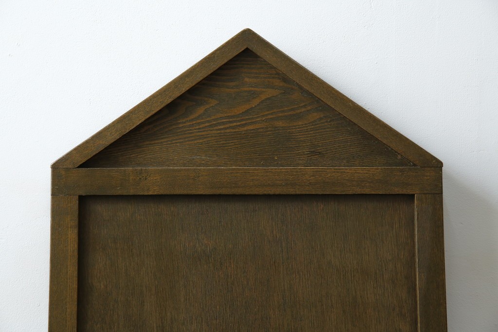 和製アンティーク　タモ材　ラワン材　ノスタルジックな雰囲気漂う古い教会のアームチェア2脚セット　(R-071466)