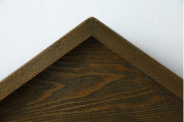 和製アンティーク　タモ材　ラワン材　ノスタルジックな雰囲気漂う古い教会のアームチェア2脚セット　(R-071466)