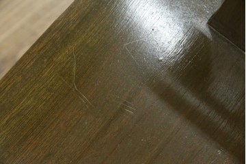 和製アンティーク　タモ材　ラワン材　ノスタルジックな雰囲気漂う古い教会のアームチェア2脚セット　(R-071466)