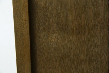 和製アンティーク　タモ材　ラワン材　ノスタルジックな雰囲気漂う古い教会のアームチェア2脚セット　(R-071466)