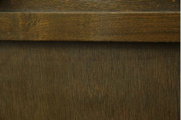 和製アンティーク　タモ材　ラワン材　ノスタルジックな雰囲気漂う古い教会のアームチェア2脚セット　(R-071466)