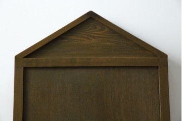 和製アンティーク　タモ材　ラワン材　ノスタルジックな雰囲気漂う古い教会のアームチェア　(R-071467)