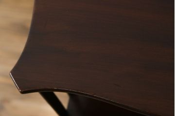 イギリスアンティーク　マホガニー材　猫脚が魅力のリボルビングブックシェルフ(本棚、書棚、英国)(R-071470)