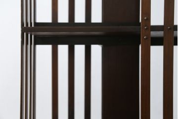 イギリスアンティーク　マホガニー材　猫脚が魅力のリボルビングブックシェルフ(本棚、書棚、英国)(R-071470)