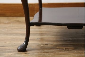 イギリスアンティーク　マホガニー材　猫脚が魅力のリボルビングブックシェルフ(本棚、書棚、英国)(R-071470)