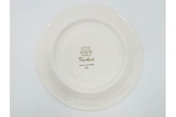 1978年〜1979年　ARABIA FINLAND　Krokus(クロッカス)　大胆に描かれた花たちと青と緑の色合いが存在感を放つトリオセット(ヴィンテージ、ビンテージ、アラビア、フィンランド、北欧食器、カップ、ソーサー、C&S、プレート、皿、グリーン・ブルーライン)(R-071488)