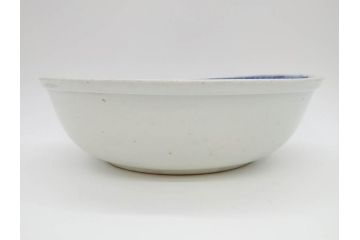 江戸後期　古伊万里　山水の図　約31cm　1尺　落ち着いた風景の染付に癒される大鉢(一尺、深皿、和食器)(R-071489)