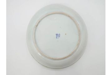 江戸後期　古伊万里　山水の図　約31cm　1尺　落ち着いた風景の染付に癒される大鉢(一尺、深皿、和食器)(R-071489)