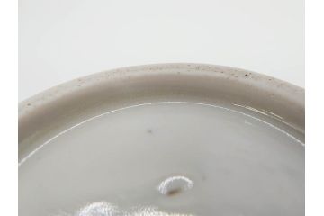 江戸期　古伊万里　波文　染付　繊細に描かれたデザインが目を惹く盃台(酒器、杯台、懐石道具、渡盞)(R-071495)