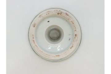 江戸後期?　伊万里　染付　線描　手描きの温かみが感じられる盃洗(松竹梅文、杯洗、高台鉢、フルーツボウル、コンポート、和食器)(R-071503)
