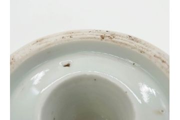 江戸後期?　伊万里　染付　線描　手描きの温かみが感じられる盃洗(松竹梅文、杯洗、高台鉢、フルーツボウル、コンポート、和食器)(R-071503)