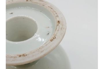 江戸後期?　伊万里　染付　線描　手描きの温かみが感じられる盃洗(松竹梅文、杯洗、高台鉢、フルーツボウル、コンポート、和食器)(R-071503)