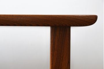 和製ビンテージ　美品!!　最高級!!　黒田辰秋インスパイア作品　指物職人手造り　総欅(ケヤキ)材　拭き漆塗り　美しい杢目が上質な和の雰囲気を演出する隠し収納付き飾り棚(茶棚、収納棚、サイドボード、店舗什器、ヴィンテージ)(定価約170万円)(R-071504)
