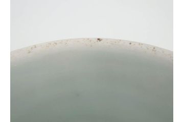 江戸期　古伊万里　染付　花唐草　大胆に描かれた花模様が印象的な盃洗(杯洗、皿、高台鉢、台鉢、和食器)(R-071505)
