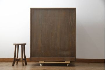 中古　美品　高級品　国産　職人手造り品　三方欅(ケヤキ)材　引き出し10杯の収納箪笥(チェスト、ドロワー、和タンス)(R-071510)