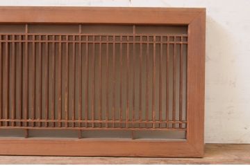 アンティーク建具　片面ガラス　和の趣溢れる格子入り欄間1枚(明かり取り、明り取り)(R-071518)