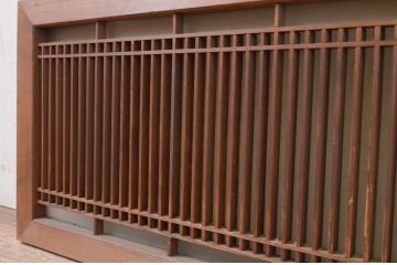 アンティーク建具　片面ガラス　和の趣溢れる格子入り欄間1枚(明かり取り、明り取り)(R-071518)