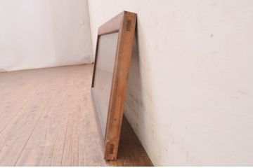 アンティーク建具　片面ガラス　和の趣溢れる格子入り欄間1枚(明かり取り、明り取り)(R-071518)