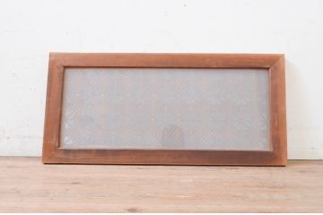 アンティーク建具　片面ガラス　上品な和の空間を演出する組子欄間1枚(明り取り、明かり取り)(R-071522)