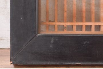アンティーク建具　両面ガラス　和の趣溢れる筬欄間1枚(格子欄間、明かり取り、明り取り、オサランマ、おさらんま)(R-071523)