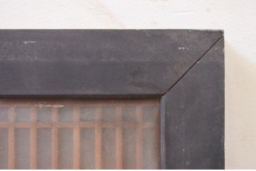 アンティーク建具　両面ガラス　和の趣溢れる筬欄間1枚(格子欄間、明かり取り、明り取り、オサランマ、おさらんま)(R-071523)